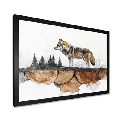 Loup, échos de l'Alpha II - loup, art mural