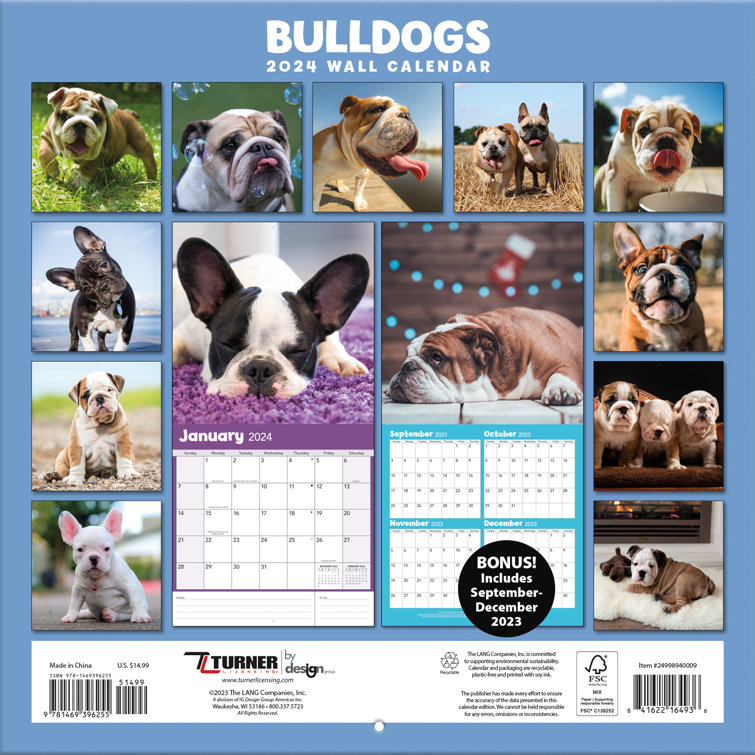 Lang Bulldogs Photo Wall Calendar Wayfair
