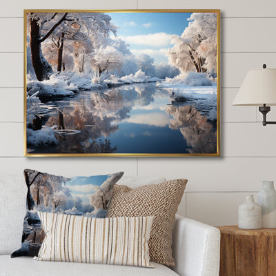 " Winter Landscape River Reflection II "