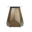 Table ronde en pierre frittée de 58,79 po avec base en métal, disque rotatif blanc de 31,5 po, 8 places, table en laiton antique, rotation de 6 à 8, laiton, touche moderne