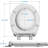 White Slow-Close Round Toilet Seat, 17 Inch Durable Polypropylene Construction, Easy to Install & Clean, Quiet-Close Lid.