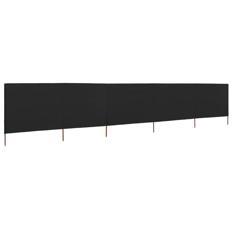 Kendry Solid Wood Folding Room Divider, Black, 5, 62.99cm H x 236.22cm W x 3cm D