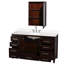 Sheffield 60" Freestanding Single Bathroom Vanity with Quartz Top with Medicine Cabinet-542269431-542304057-542304062