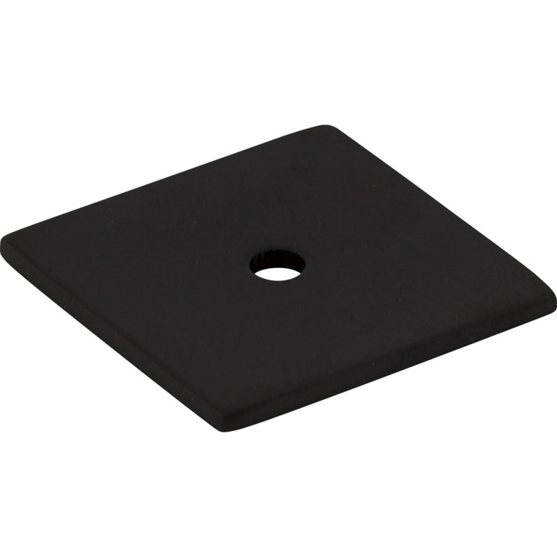 Square  Backplate, 1" H x 1" W x 0.06" D, Flat Black