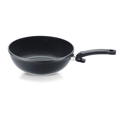 Fissler Ceratal Comfort Ceramic 12 Inch Non-stick Wok, Orbit Black, Made Without Pfas
