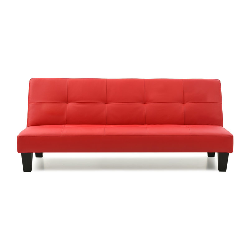 Versatile Contemporary Sofa Bed, Red