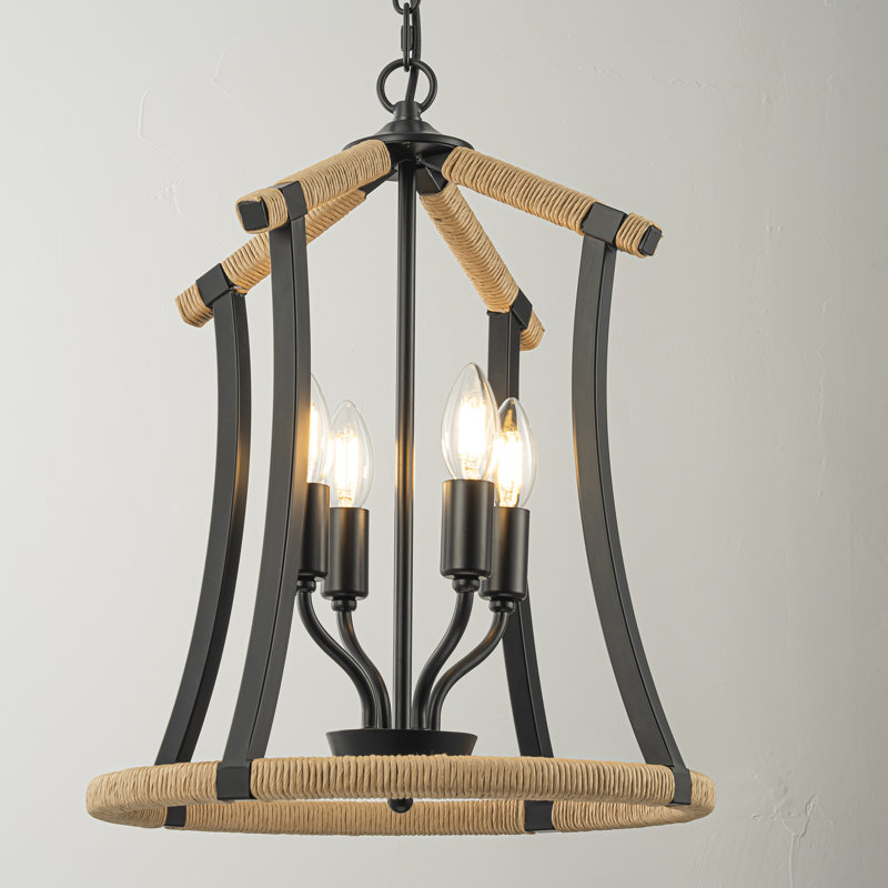 Lustre campagnard moderne 4 lumières Divid