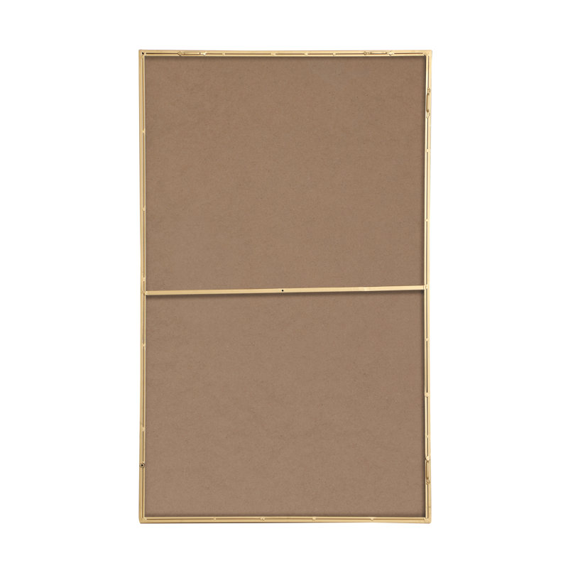 Sabine Metal Rectangle Wall Mirror, 48" x 30", Brass