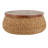 Kai Cole And Grey Rattan Wrapped Living Room Brown Coffee Table With Teak Tabletop