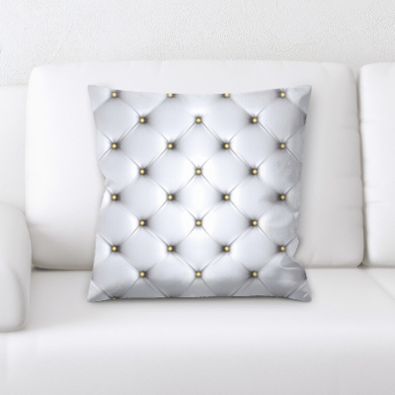 Faux Leather Throw Pillow