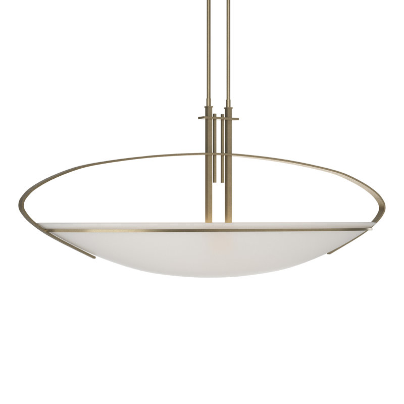 Mackintosh 2 - Light Bowl Pendant, Soft Gold, 17.3" H x 41" W x 13.8" D