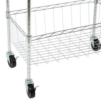 47.24'' H x 17.78'' W Utility Cart with Wheels
