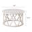  Rustic Farmhouse Round Coffee Table, X-Motifs Legs & Wood Textured Top-1797131260