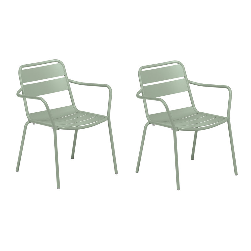 Kapri Armchair - Powder-Coated Aluminum Frame, Sage, 2