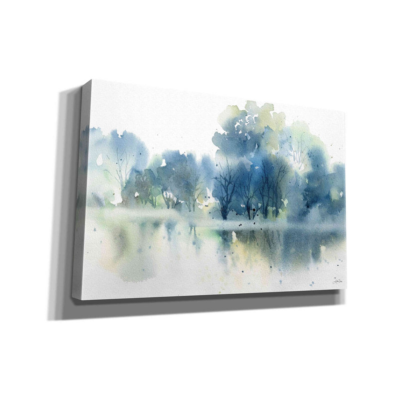 «Blue Pond Reflections» par Katrina Pete, estampe numérique sur toile, H 12 po x l 18 po x P 0,75 po