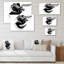 Noir et blanc torsadé, reproduction d'art sur toile-1315841755-1315841775