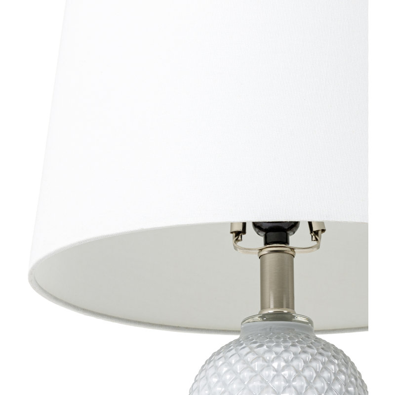 Lampe de table en verre peint Lesia Gatitske, Gris