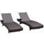 Ensemble de 2 chaises longues d'extérieur en rotin avec coussins et coussins pour l'extérieur-1427126234