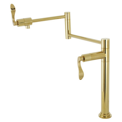 Kingston Brass NuWave Two-Handle 1-Hole Deck Mount Pot Filler Faucet