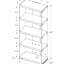 Bookshelf, Bookcase, Etagere, 5 Tier, Office, Bedroom, Glossy White Laminate, Clear Tempered Glass