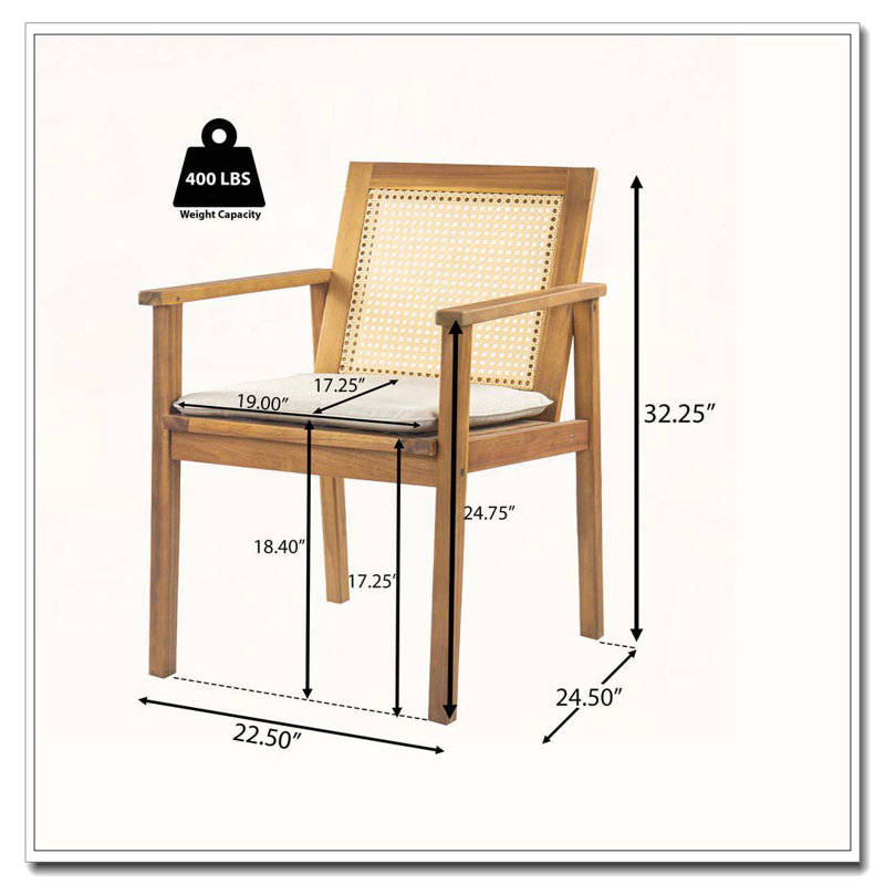 Chaise d'extérieur avec coussin
