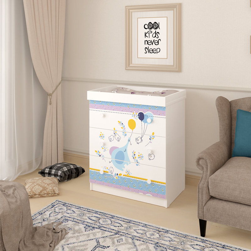 Changing Dresser Design line 888 Elephant with balloon