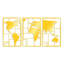 Accessoire mural décoratif en métal doré (3 pièces), 18,9 po x 29,1 po | Corps en métal durable, épaisseur: 0,06 pouce | Décoration élégante pour le salon, la chambre à coucher et le bureau, design élégant et accrocheur-1106773742
