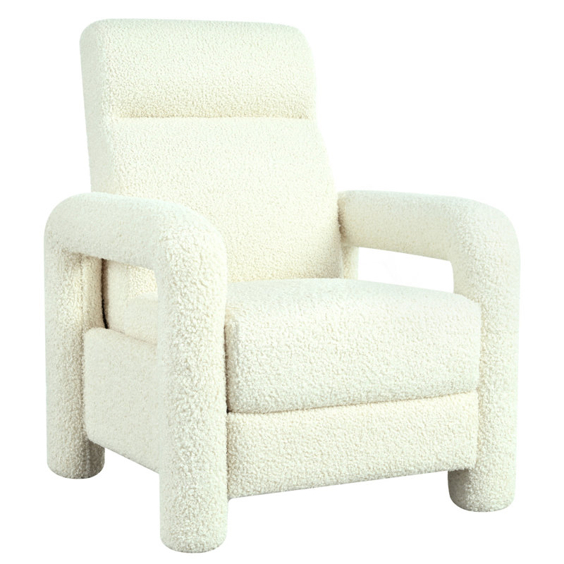 Fauteuil inclinable confortable avec dossier réglable, Beige