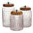 Vicknair Glass Kitchen Canister Set - Set of 3