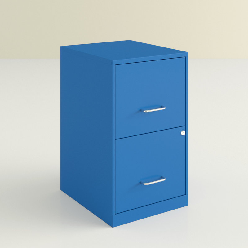 Damiyon 14.25'' Wide 2 -Drawer Steel File Cabinet, Blue