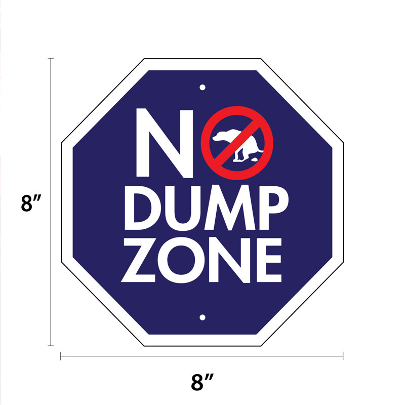 Plaque de jardin No Dump Zone