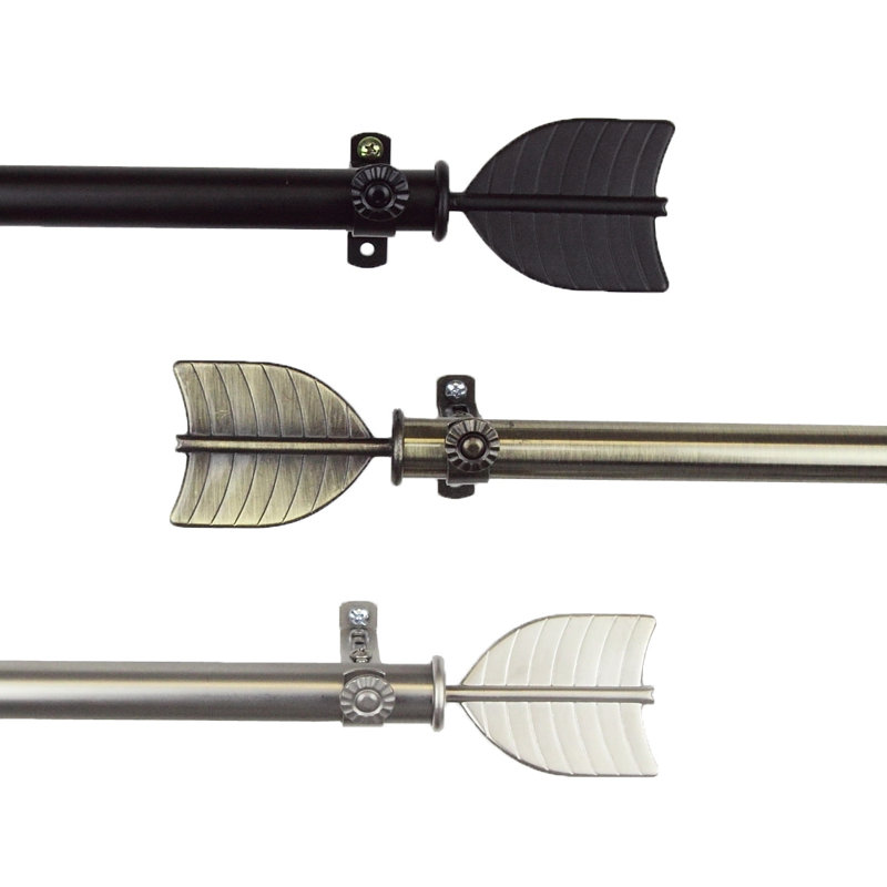 Tringle à rideaux simple réglable 0,81 po Buderus, 28 po à 48 po, Noir