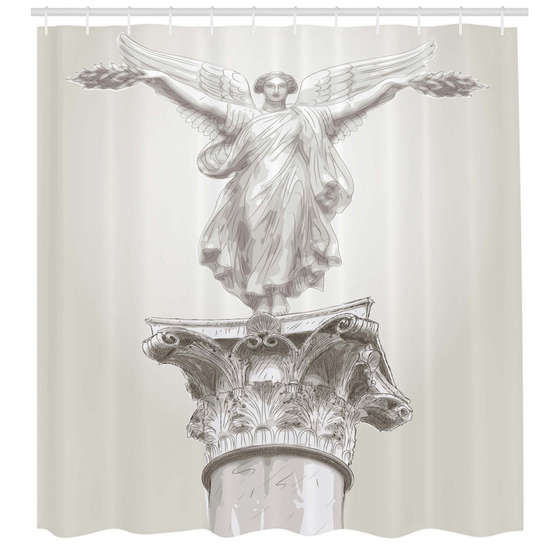 Shower Curtain with Hooks Included, 70" H x 69" W
