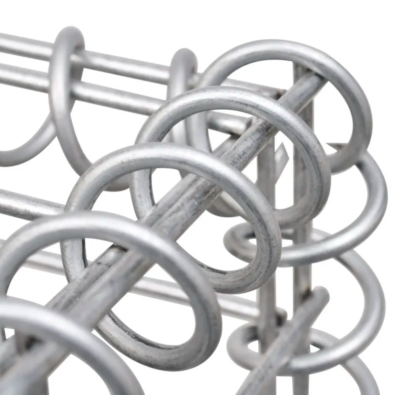 Gesele Grey Metal Gabion Basket, 100cm H x 50cm W x 30cm D