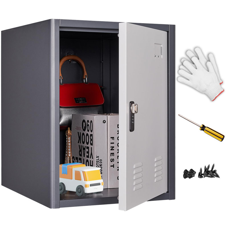 Armoire de rangement en métal H 19,7 po, Gris élégant