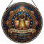 Panneau de fenêtre en verre pour décoration intérieure American Independance USA 250th Anniversary - H 12 po-126676204