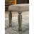 Antique Gray Finish Upholstered Bench Featuring Tan Seat And Nailhead Trim In With Cozy Cushioned