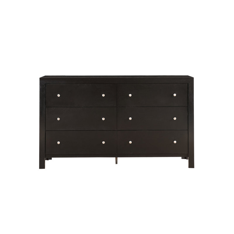 Commode de chambre noire G2450-d - Panneau de particules, 58 po de profondeur, 17 po de largeur, 34 po de hauteur 59,33 17,06 33,8 po de hauteur, 113,04 lb de poids