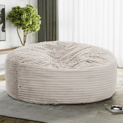 Fauteuil à billes surdimensionné en mousse à mémoire de forme, fauteuil à billes rembourré en tissu