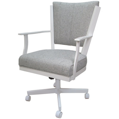 Danyael Metal Dining Caster Chair with Arms