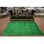 Tapis vert vibrant de style rétro 5 x 7 avec des motifs complexes