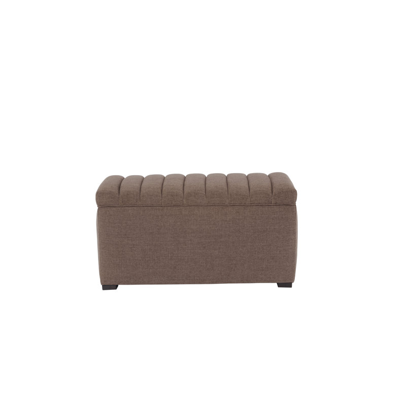 Angela Channel Tufted Storage Bench, Cafe