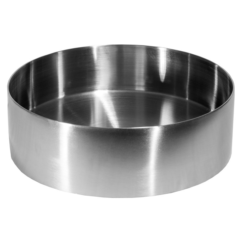 Eden Bath 15'' Stainless Steel Circular Bathroom Sink, Silver