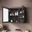 70mm W 60mm H Wall Mounted Optional Framed Medicine Cabinet Mirror 3 Fixed-1530432723