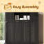 Lit escamotable double avec armoires de rangement
