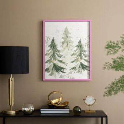 «Christmas Holiday Art CD III», reproduction encadrée - bois massif