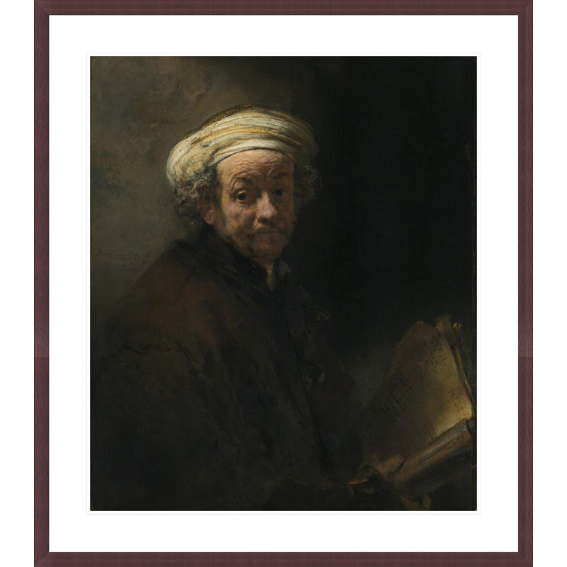 Autoportrait de l'apôtre Paul par Rembrandt van Rijn - Estampe numérique encadrée, H 38,07 po x l 33,5 po
