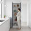 Armoire polyvalente avec cinq tablettes et portes de rangement pour la cuisine et la maison, blanc et bleu | Idée de cadeau-2006378200