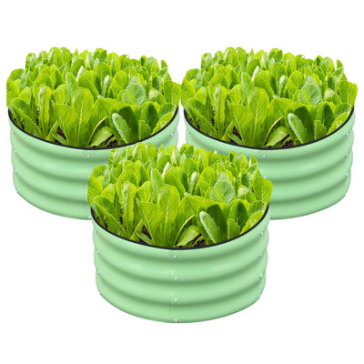 Ensemble de jardinière en métal 3 pièces 2X2x1ft pour l'extérieur