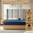 Modern Wingback Upholstered Bed with 2 Footboard Drawers, Queen, Grey Linen-1108092536-1108092539